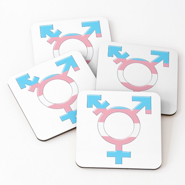 Item preview, Transgender symbol, sing in transgender flag colors. 3D Illustration  designed and sold by Marcin Adrian.