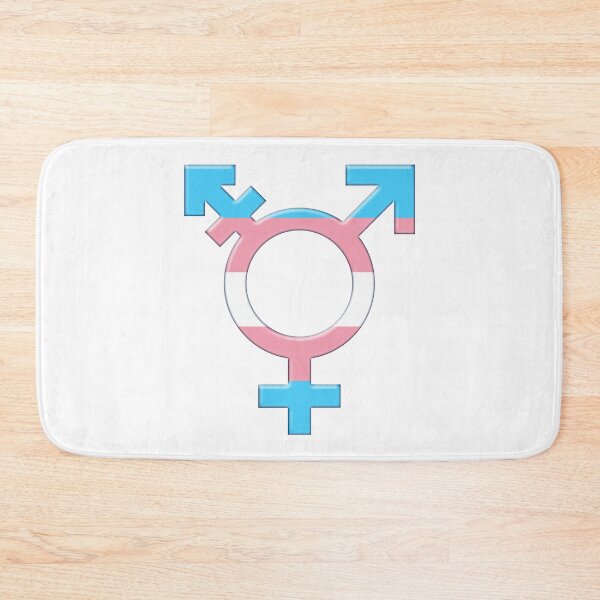 Item preview, Transgender symbol, sing in transgender flag colors. 3D Illustration designed and sold by Marcin Adrian.
