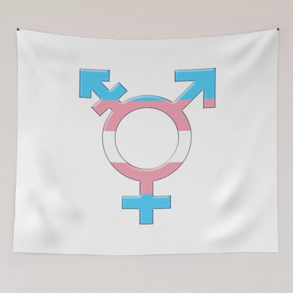 Item preview, Transgender symbol, sing in transgender flag colors. 3D Illustration  designed and sold by Marcin Adrian.
