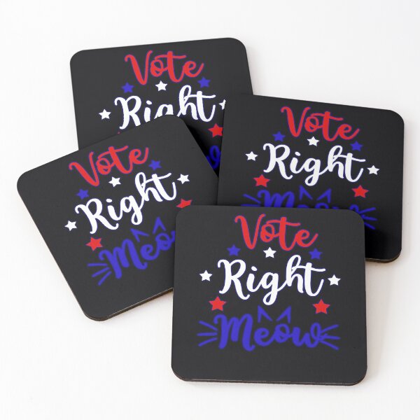 Item preview, Vote Right Meow Funny Election Voting Cat Pun designed and sold by pcreations.