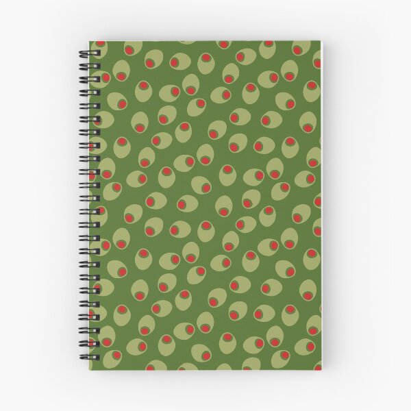 Item preview, Yummy Olives With Red Pimentos Pattern on Green designed and sold by RootSquare.