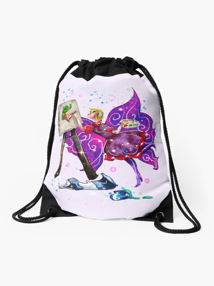Thumbnail 1 of 3, Drawstring Bag, Tianna The T-Shirt Artist Fairy™ designed and sold by TeelieTurner.