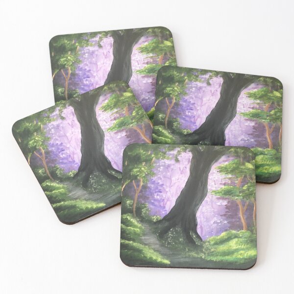 Item preview, Scenic Purple Forest Painting designed and sold by taylor-judyyy.