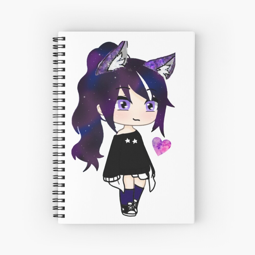 Cute Anime Girl - Gacha Edit | Spiral Notebook