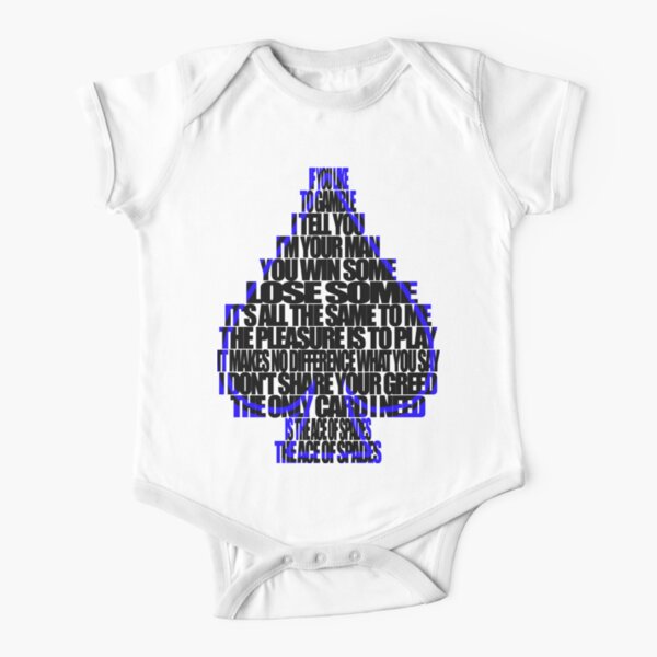 Ace Of Spades Black And Blue Baby One Piece By Georgestow Redbubble