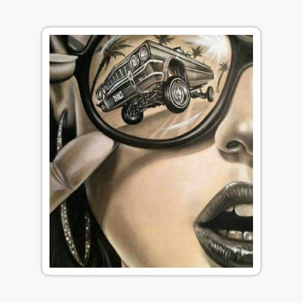 Cool Latin art and Lowrider! Sticker
