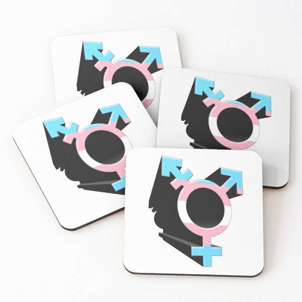 Item preview, Transsexuell / Transgender symbol, sing in transgender flag colors. 3D Illustration  designed and sold by Marcin Adrian.