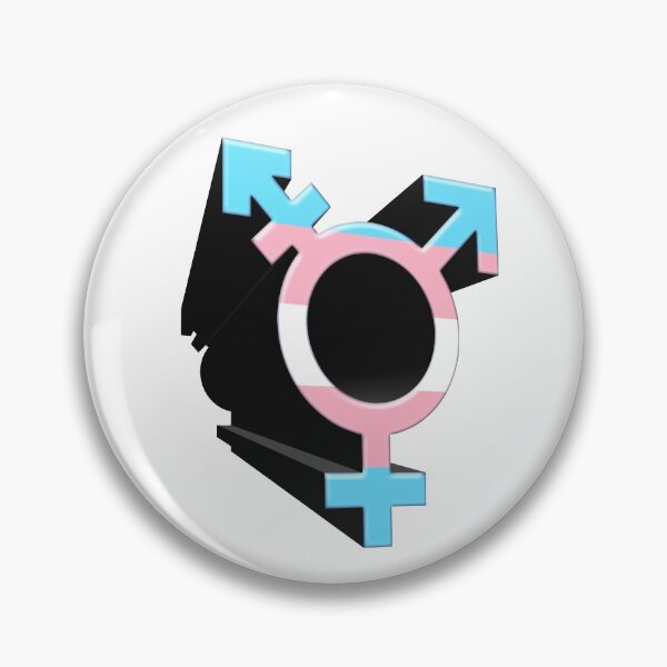 Item preview, Transsexuell / Transgender symbol, sing in transgender flag colors. 3D Illustration  designed and sold by Marcin Adrian.