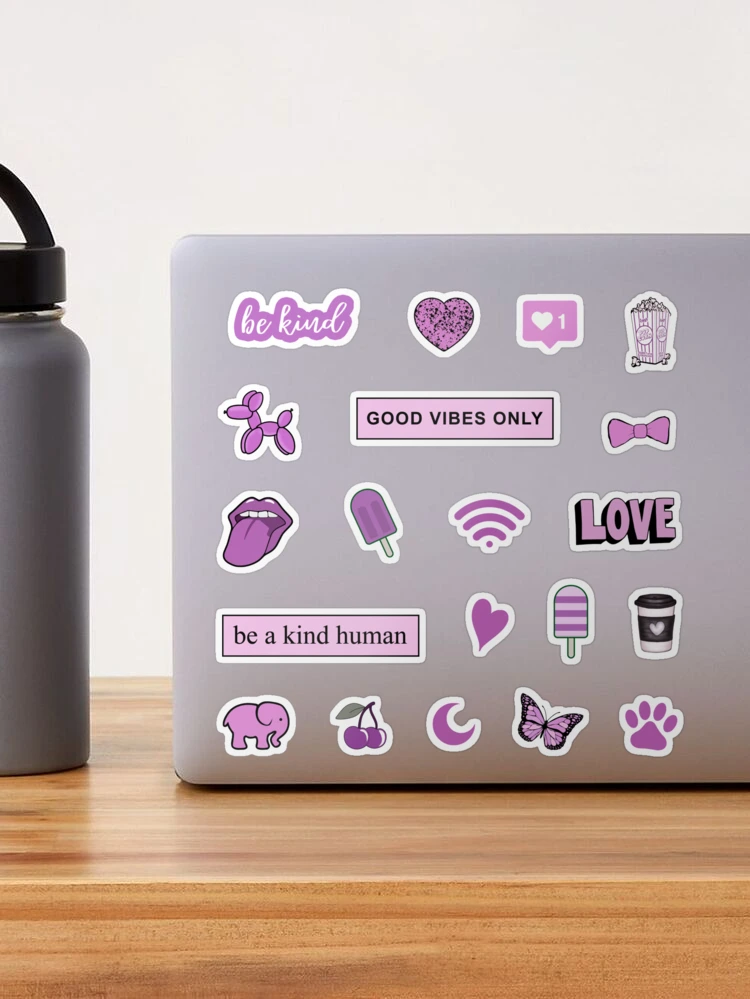 Be Kind Of A B Sticker Set - 3PCS Funny Flower Quote Vinyl Stickers For Water Bottles & Laptops