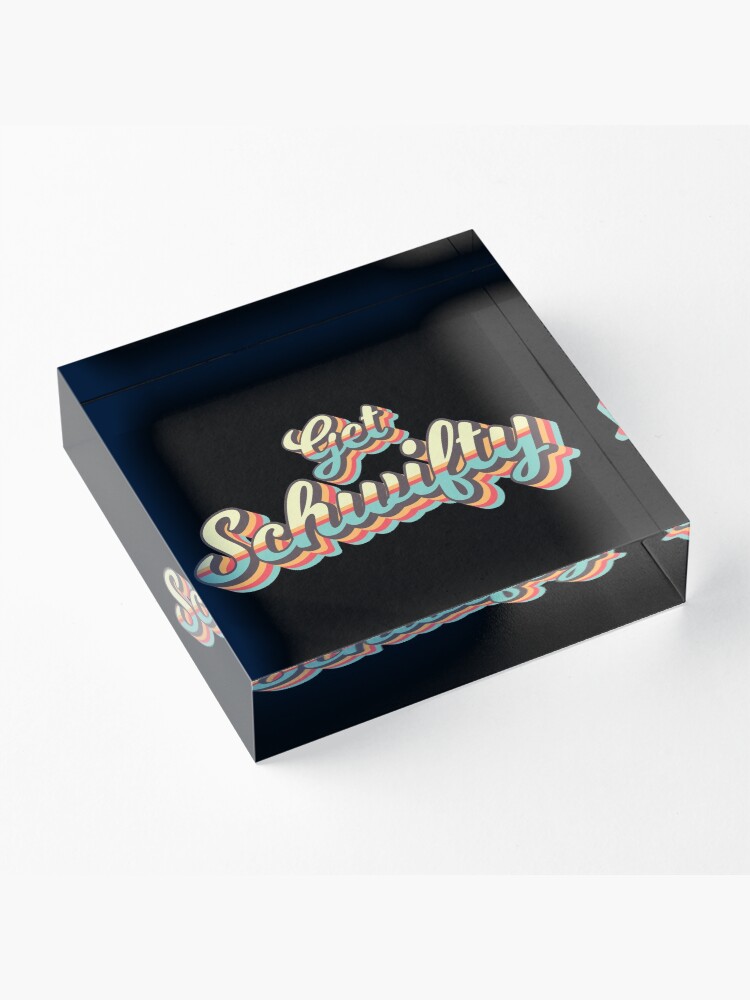 Alternate view of Get Schwifty from Rick and Morty ™ Retro 70s Letters Acrylic Block