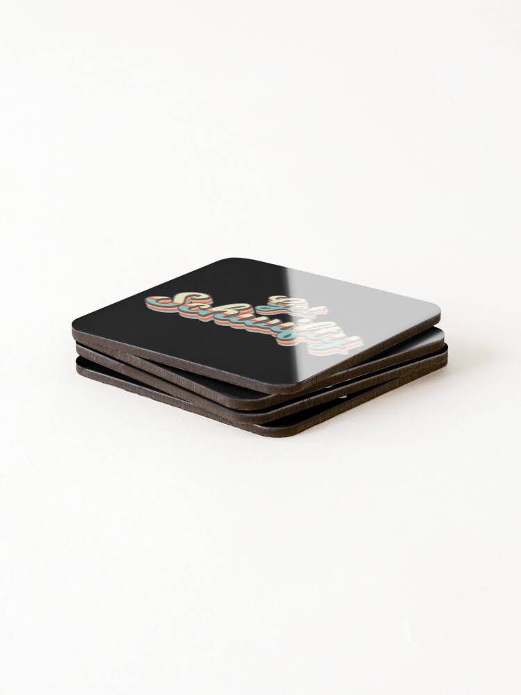 Alternate view of Get Schwifty from Rick and Morty ™ Retro 70s Letters Coasters (Set of 4)