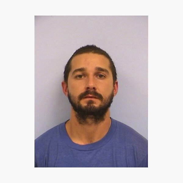 Shia Labeouf Mugshot Photographic Print