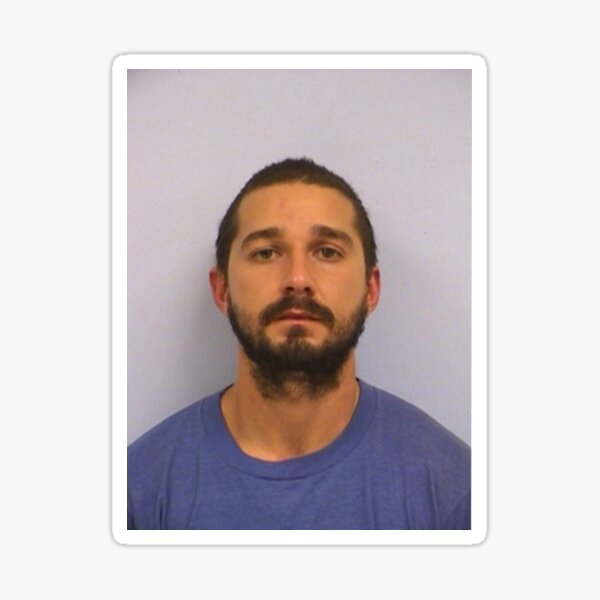 Shia Labeouf Mugshot Sticker