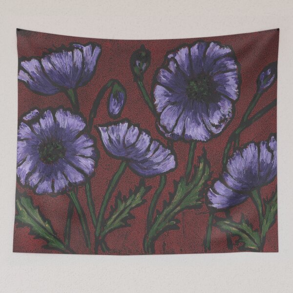 Aperçu de l'œuvre Coquelicots violets 2 créée et vendue par Jan Palmer.