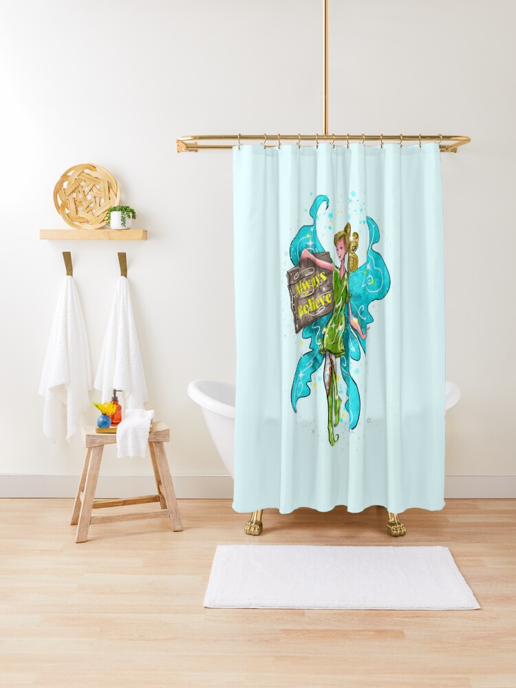 Thumbnail 1 of 5, Shower Curtain, Iva the Inspirational Fairy™ designed and sold by TeelieTurner.