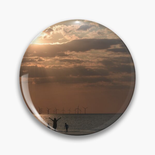 Item preview, Woman Excited by Dramatic SUNSCAPE . Location New Brighton Shore, Merseyside, England. designed and sold by ALEXANDER  STEPHEN PEMBERTON.