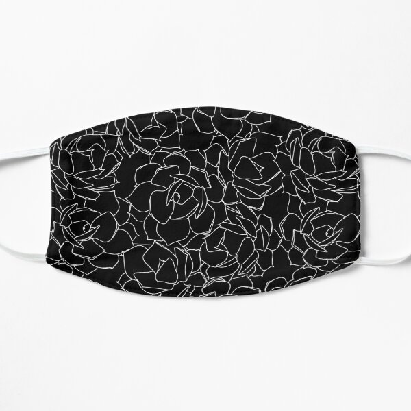 Agave Succulent Outline Black Mask