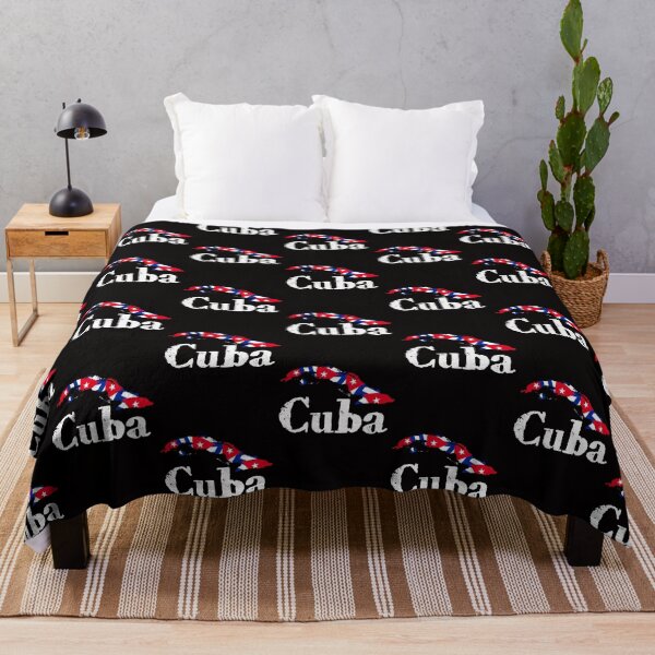 Item preview, Cuba Map Flag designed and sold by Rustic Valley Studio.