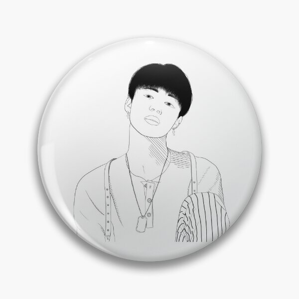 Item preview, BTS Jimin Black Outline designed and sold by isacaste.
