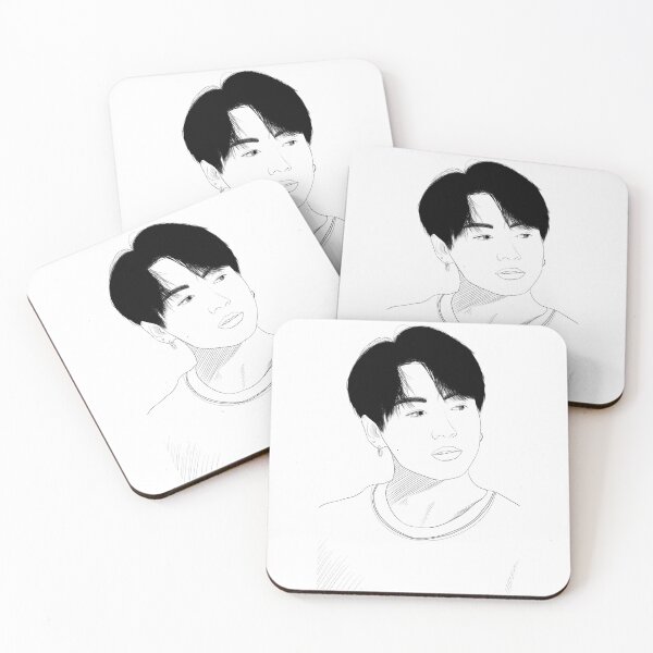 Item preview, BTS Jungkook Black Outline designed and sold by isacaste.