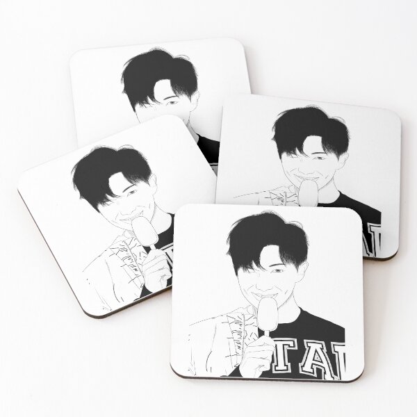 Item preview, BTS RM Black Outline designed and sold by isacaste.