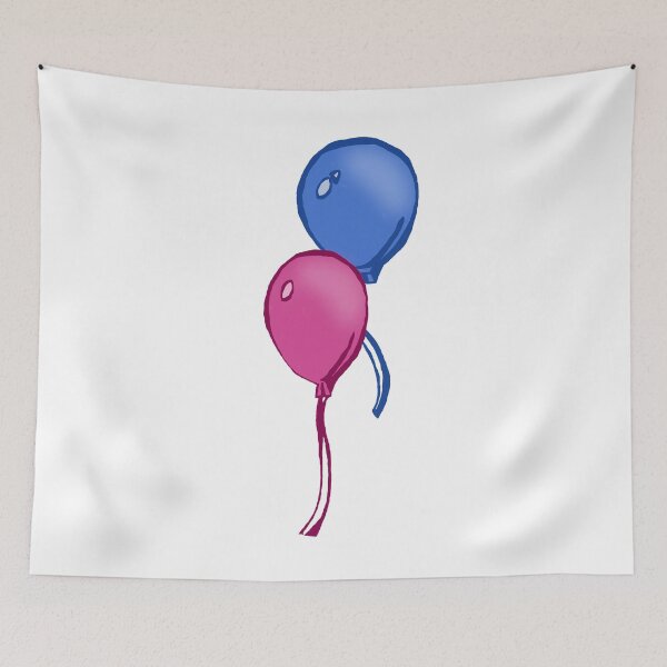 Item preview, Balloons Dusty Rose and Cornflower Blue designed and sold by IgniteWithin.