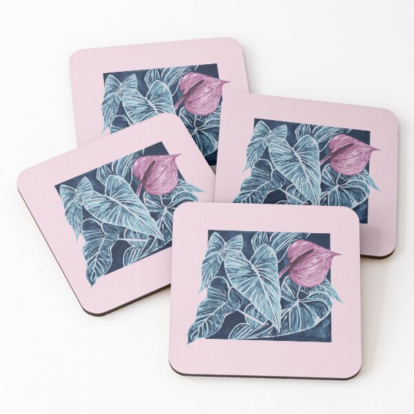 Item preview, Anthuriums in lilac ink designed and sold by Rômulo Queiroz.