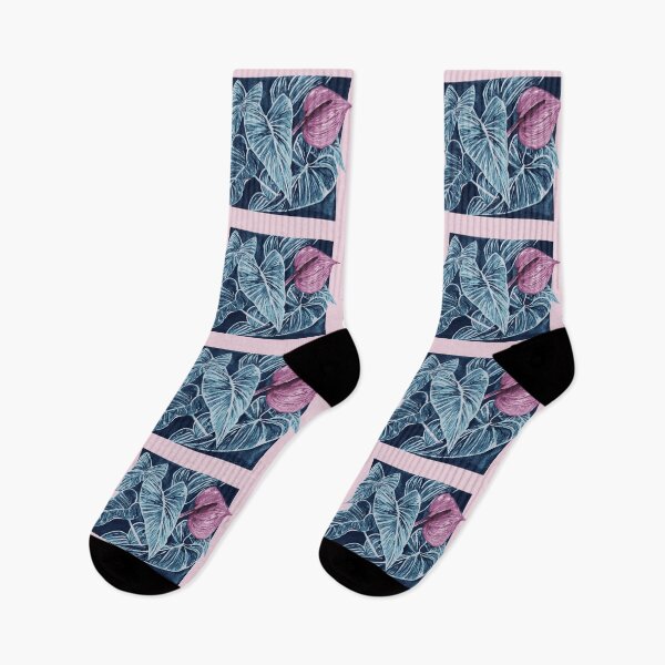 Item preview, Anthuriums in lilac ink designed and sold by Rômulo Queiroz.
