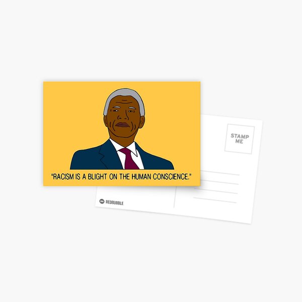 Yellow Nelson Mandela Racism Black Lives Matter Quote Postcard