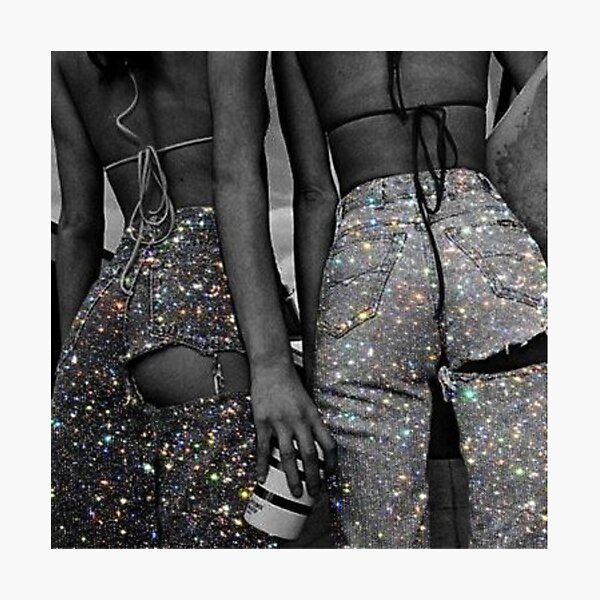 glitter bottom jeans Photographic Print