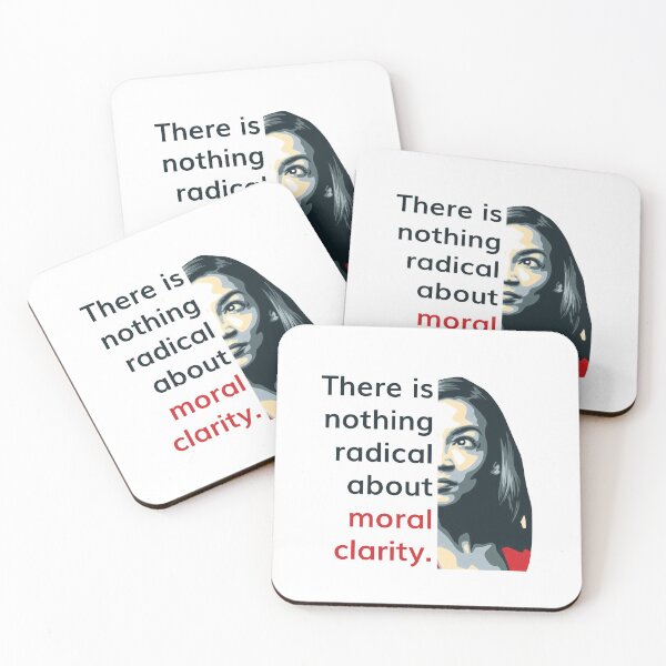 Item preview, Alexandria Ocasio Cortez (AOC) Quote on Radical Moral Clarity designed and sold by friendlyspoon.