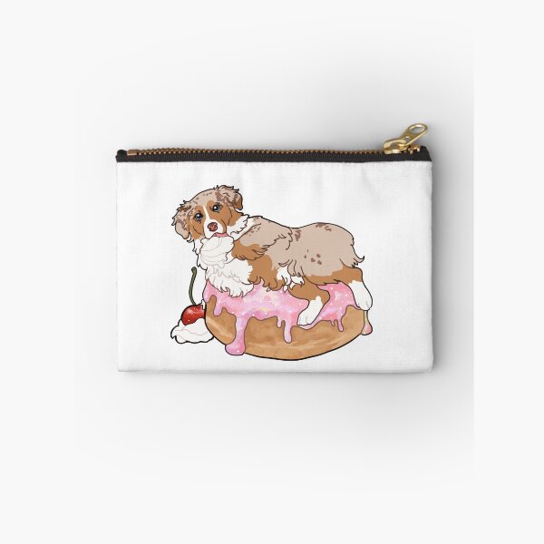 Item preview, Copy of Red Merle Australian Shepherd on a pastel glazed donut designed and sold by Ivy Fox Illustration.