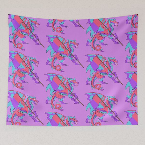 Item preview, Androgyne Pride Flag Dragon (4th Edition) designed and sold by Art of Keymintt.
