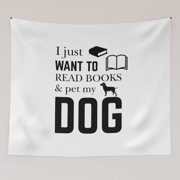 Item preview, I Just Want to Read Book And Pet My Dog designed and sold by Khalmer ⭐⭐⭐⭐⭐.