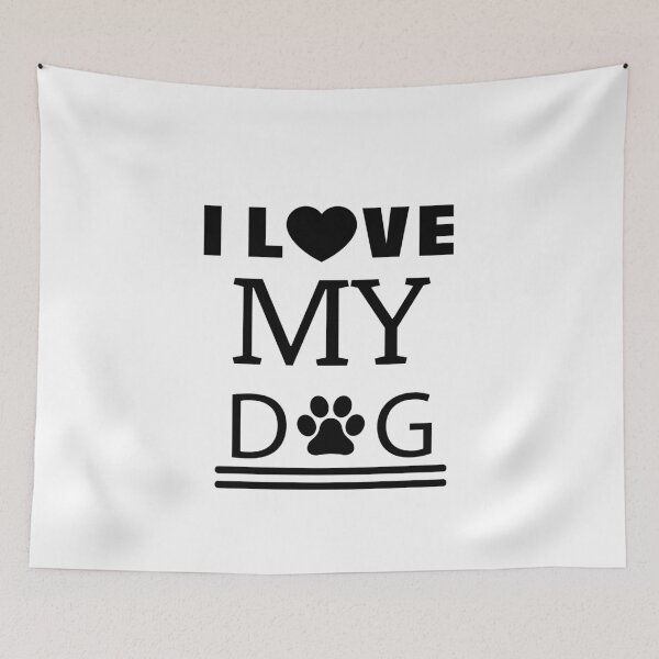 Item preview, I Love My Dog designed and sold by Khalmer ⭐⭐⭐⭐⭐.