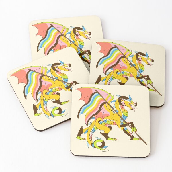 Item preview, Queer Pride Flag Dragon (4th Edition) designed and sold by Art of Keymintt.