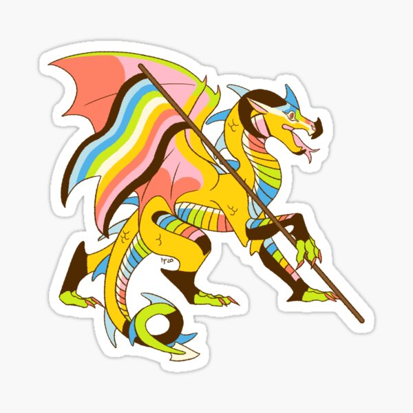 Artikel-Vorschau von Queer Pride Flag Dragon (4. Ausgabe), designt und verkauft von Art of Keymintt.