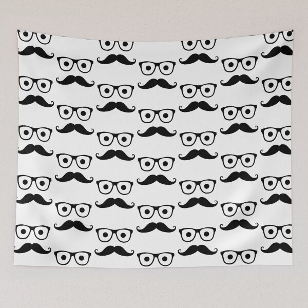 Item preview, Mustache and glasses hipster emoji designed and sold by Rustic Valley Studio.