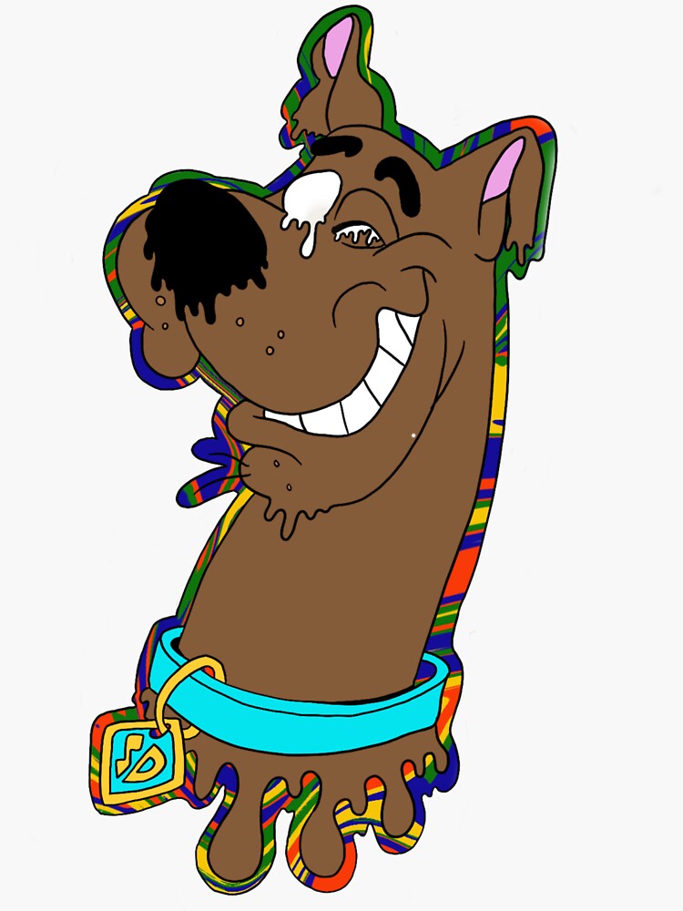 "Trippy scoobydoo drawing" Sticker by AbbieSpica | Redbubble