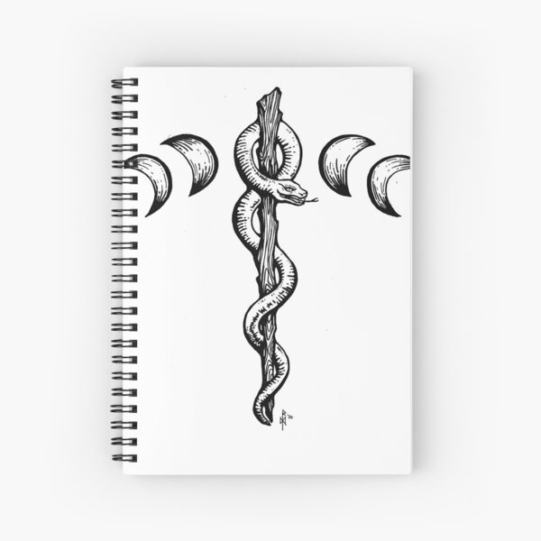 Moon Phase Health Spiral Notebook