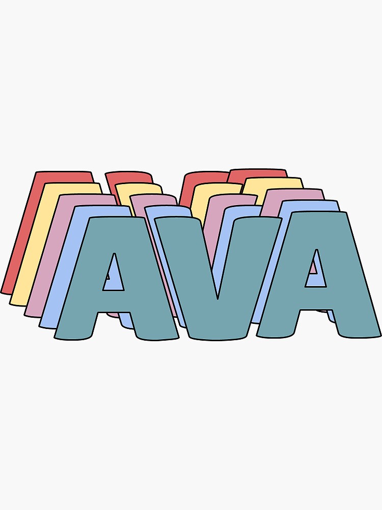 "Ava Name " Sticker for Sale by ashleymanheim Redbubble