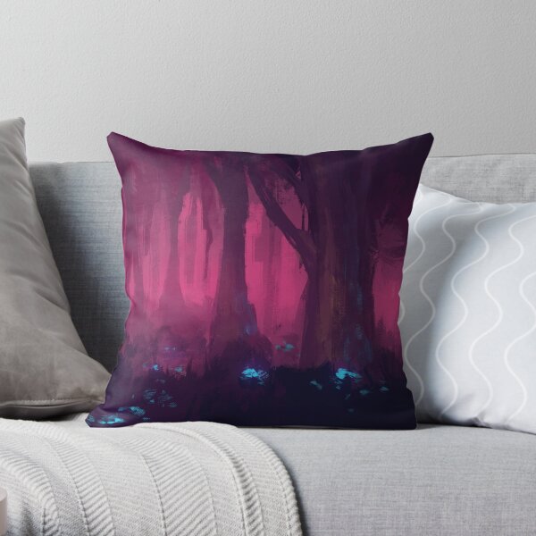 The Pink Forest Throw Pillow