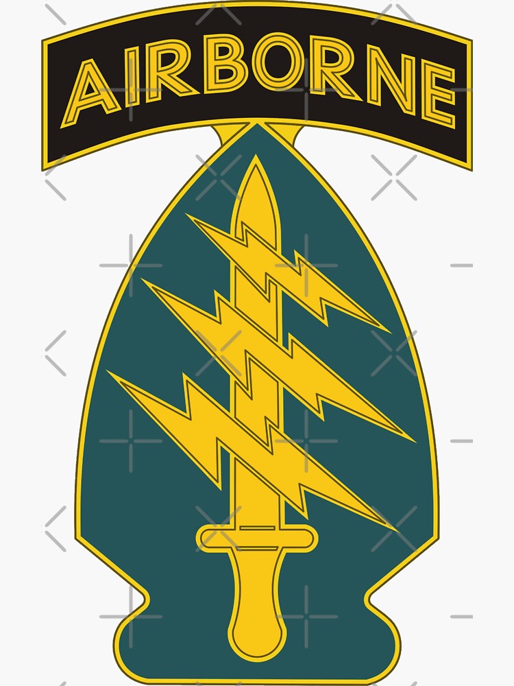 1st Special Forces Command Airborne Insignia Sticker For Sale By