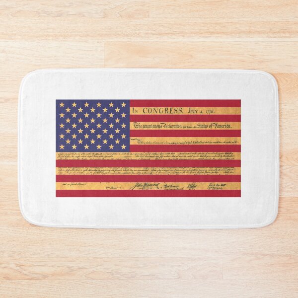 Item preview, USA Declaration of Independence Parchment Flag designed and sold by tronictees.