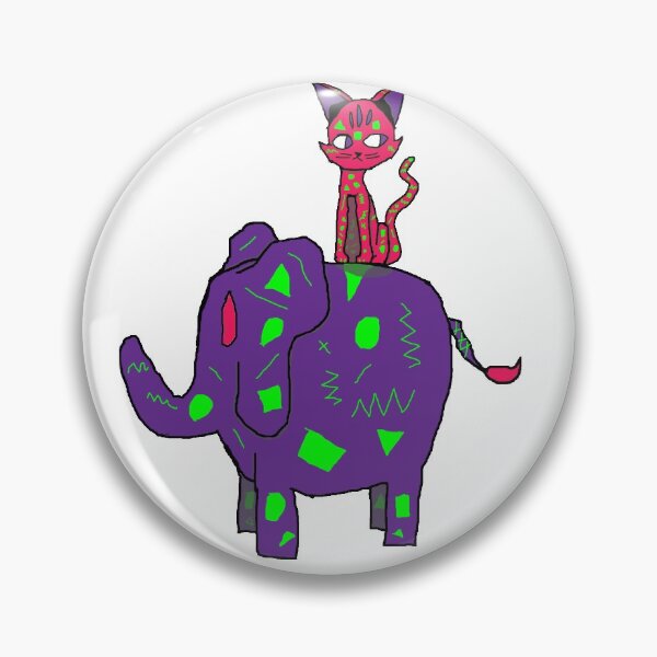 Item preview, 80's patterned cat and elephant  designed and sold by damienspirits.