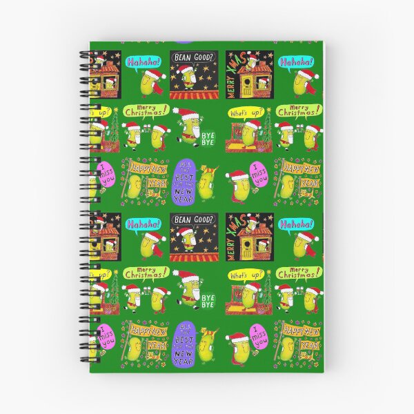 Item preview, Bean Santa - green Christmas cheer background designed and sold by Justbeanhappy.