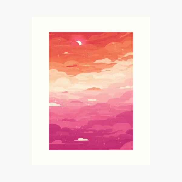 Pride Skies (Lesbian) Art Print