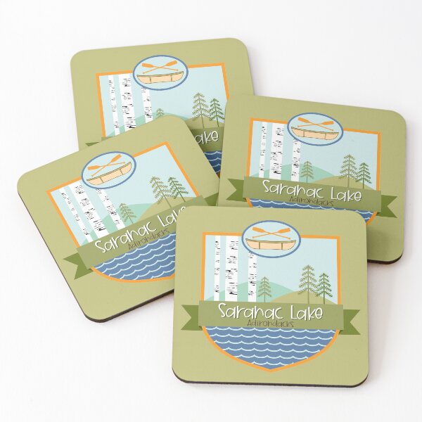 Item preview, Saranac Lake, NY Adirondacks Nature Badge / Sticker designed and sold by kim BLiSS design.