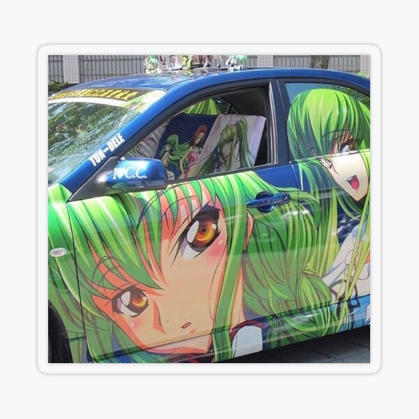 anime car decal Sticker for Sale by RawrDinos
