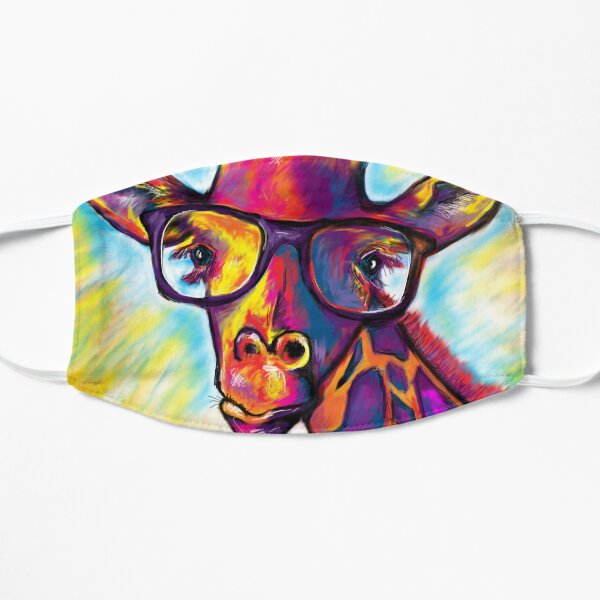 Giraffe in Glasses Flat Mask